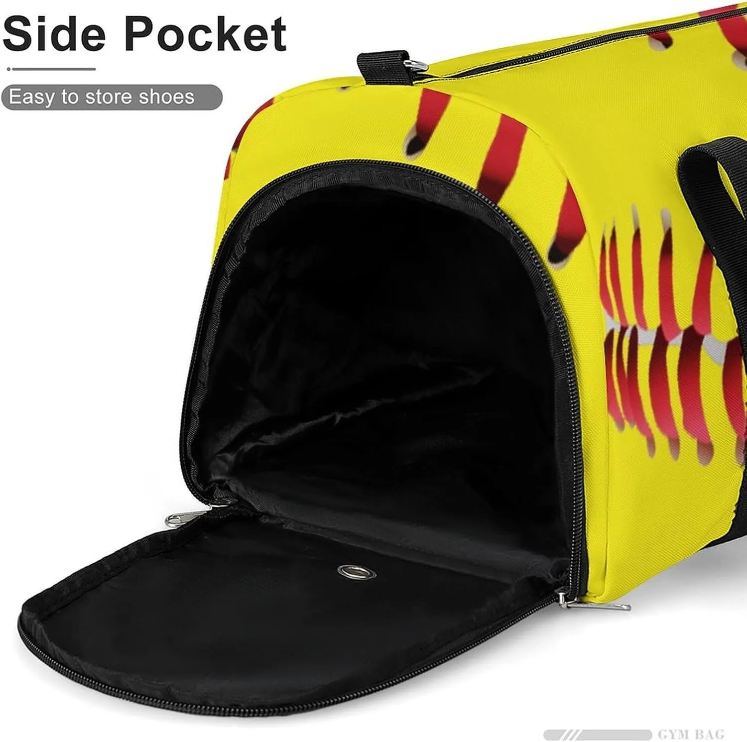 American Red Line Yellow Softball A Fitness Bag with Large Storage Space Is Suitable for Portable Outdoor Use