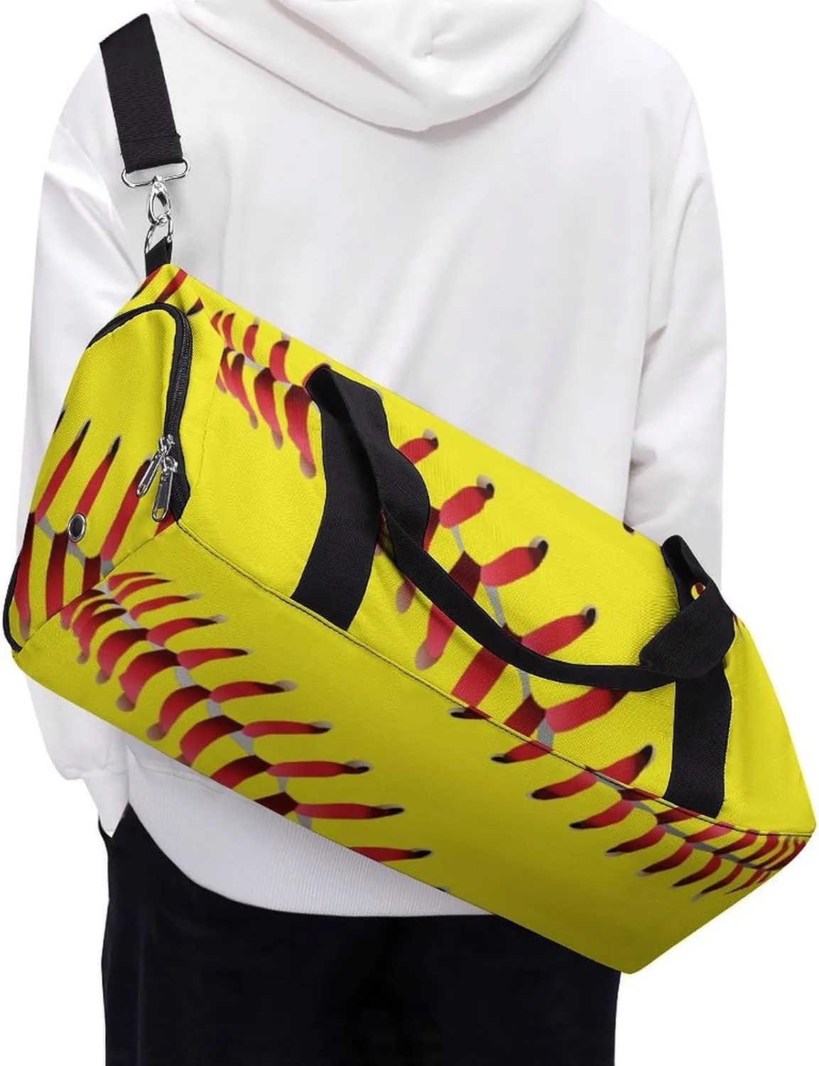 American Red Line Yellow Softball A Fitness Bag with Large Storage Space Is Suitable for Portable Outdoor Use