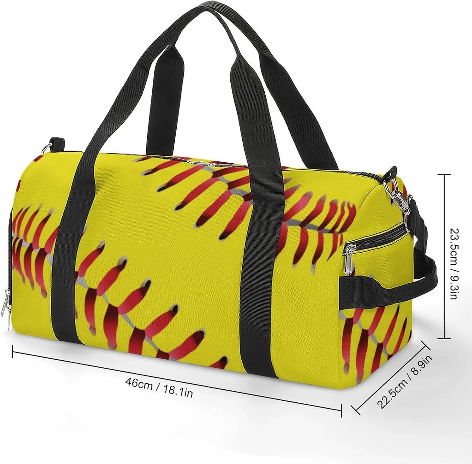 American Red Line Yellow Softball A Fitness Bag with Large Storage Space Is Suitable for Portable Outdoor Use