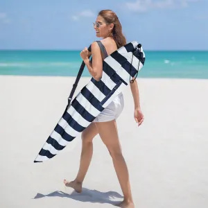 AMMSUN Commercial Grade Heavy Duty Beach Umbrella Carry Bag for storage of Beach & Patio Umbrellas,Universal Foldable Umbrella Bag, Fits Most Outdoor Umbrellas, Navy Stripe