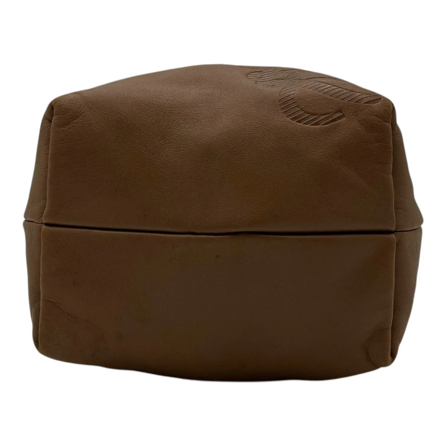 Anagram Brown Crossbody Bag in Lambskin, Gold hardware
