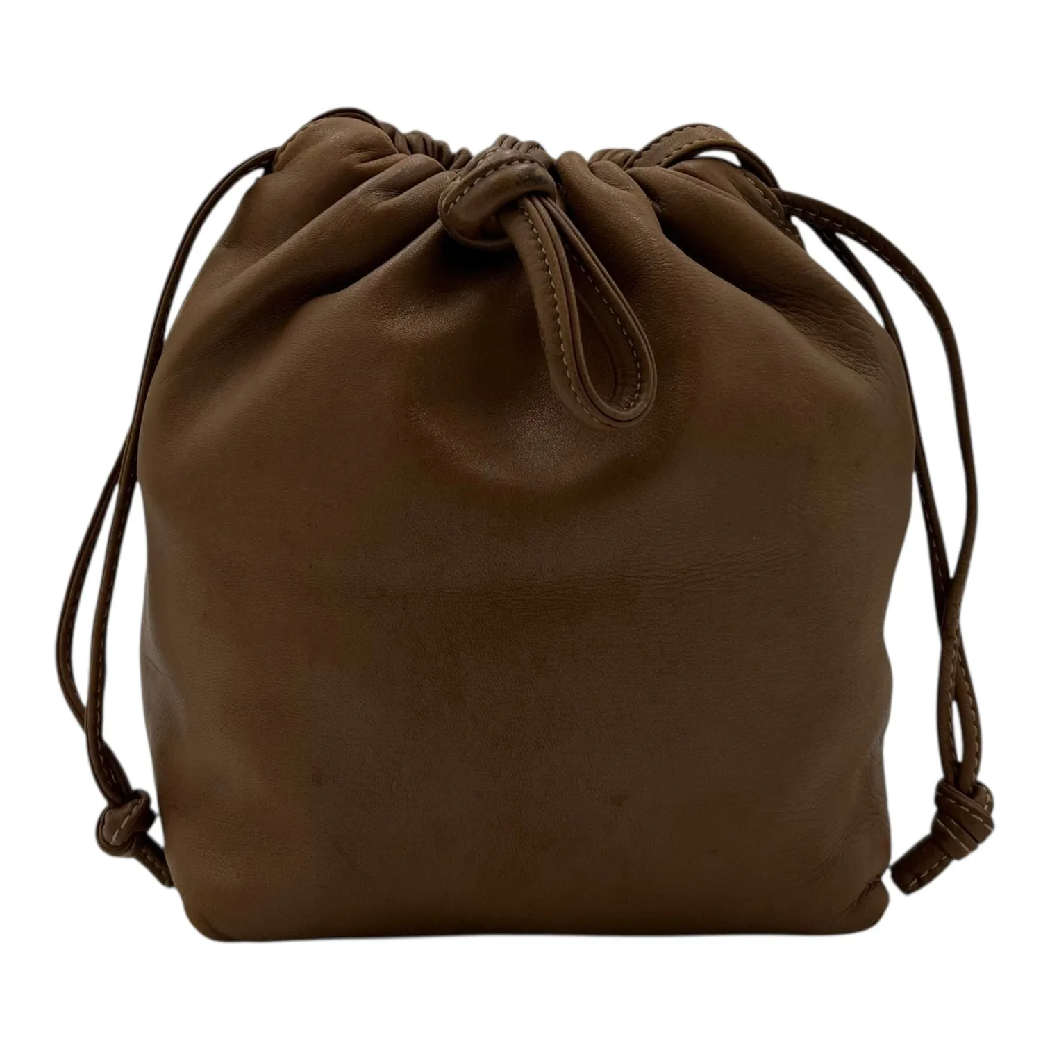 Anagram Brown Crossbody Bag in Lambskin, Gold hardware