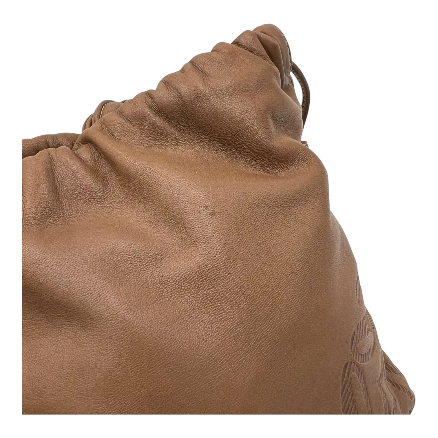 Anagram Brown Crossbody Bag in Lambskin, Gold hardware