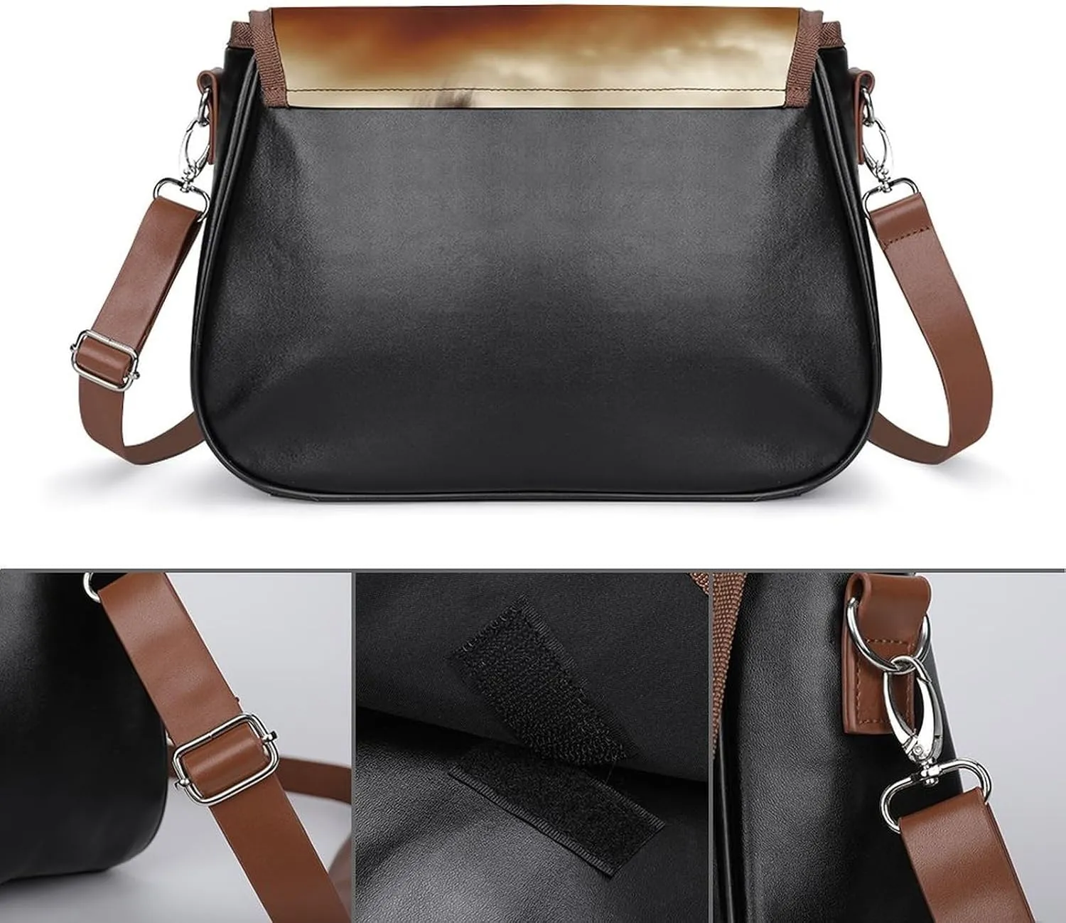 Animal Cartoon Elephant Crossbody Bags for Women,PU Leather Tote Bag for Women,Shoulder Bag Purse for Work Shopping Travel