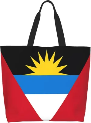 Antigua Barbuda Flag Women's Tote Bag Large Capacity Single Shoulder Bags Handbag for Shopping Work