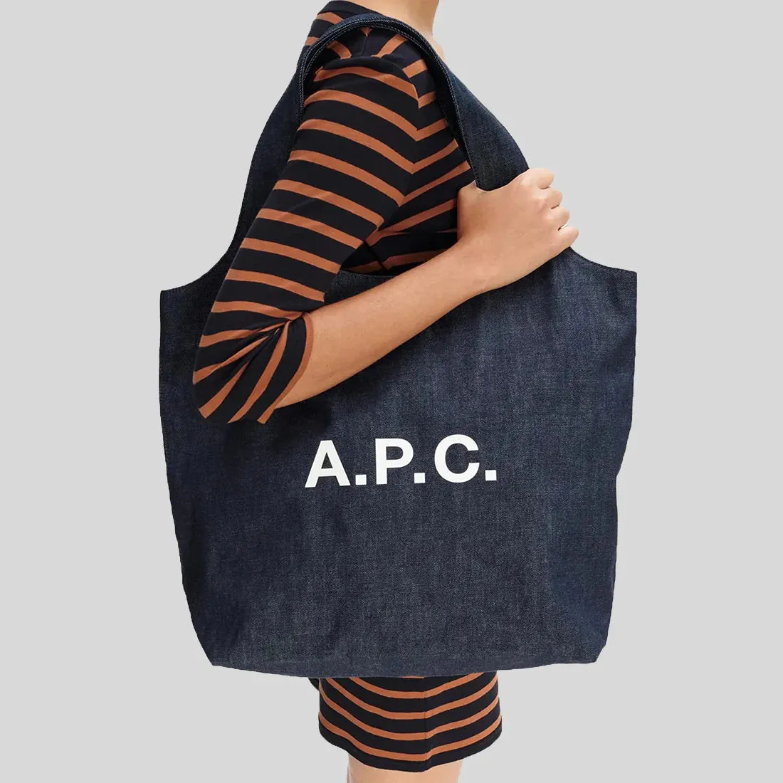 A.P.C. Ninon Unisex Tote Bag Indigo RB-COCSXM61565IAI