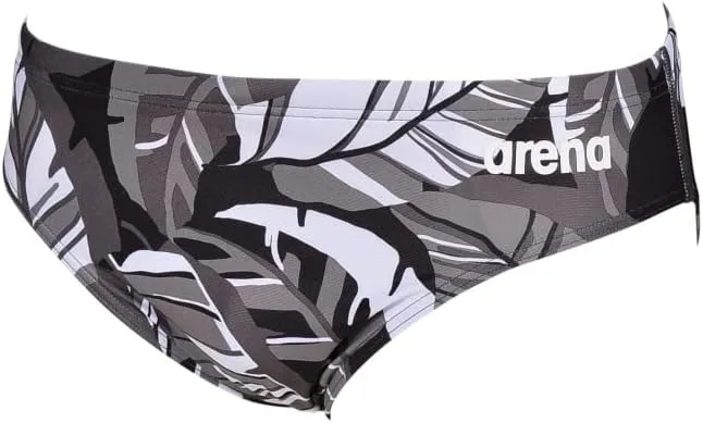 ARENA Men’s Tropical Swim Brief Chlorine Resistant Quick Dry Training & Racing Suit for Competitive Swimmers