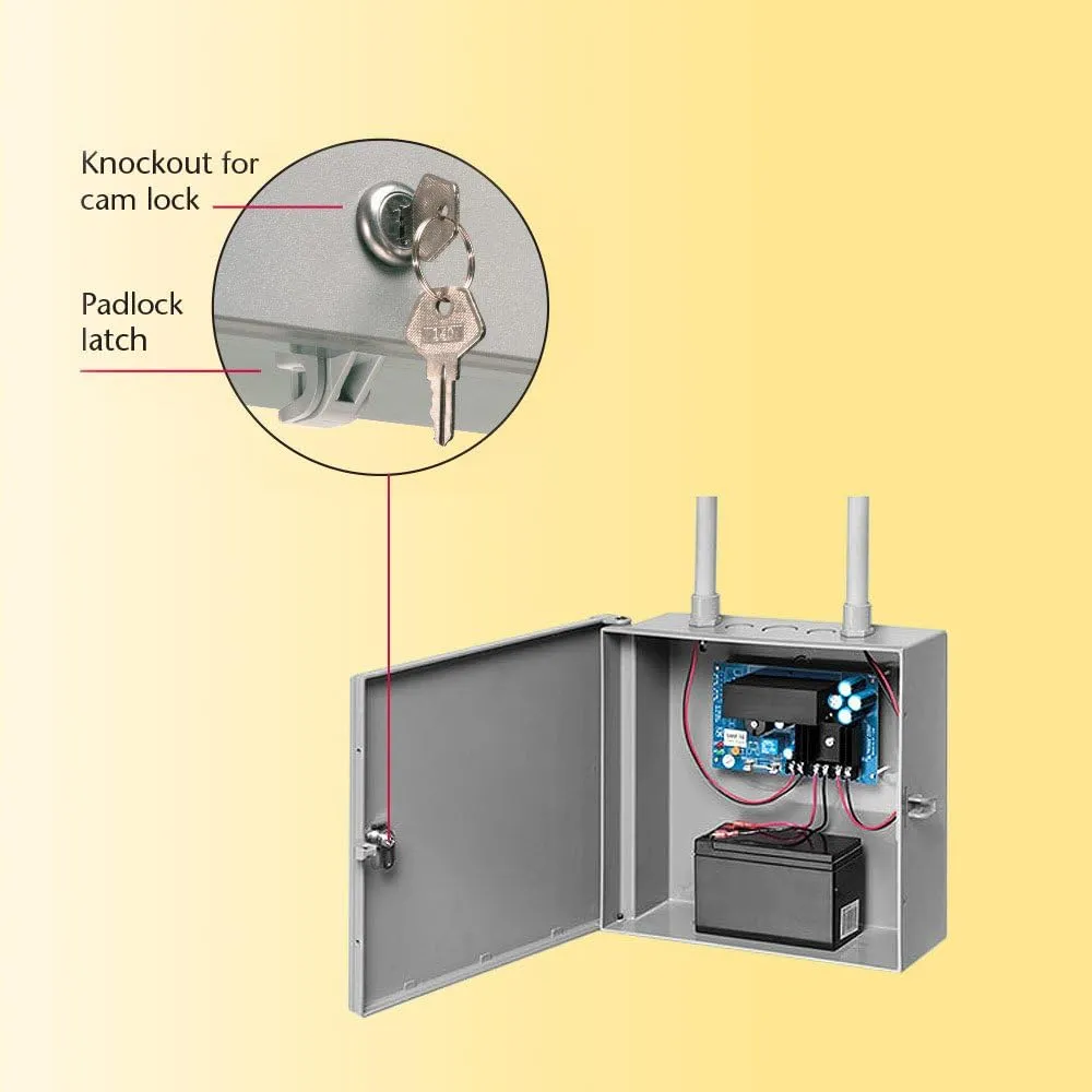 Arlington EB1111-1 Electronic Equipment Enclosure Box, 11" x 11" x 3.5", Non-Metallic, 1-Pack