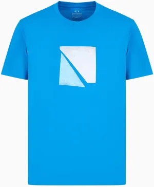 Armani Exchange Men's Regular Fit Cotton Ax Square Logo Tee