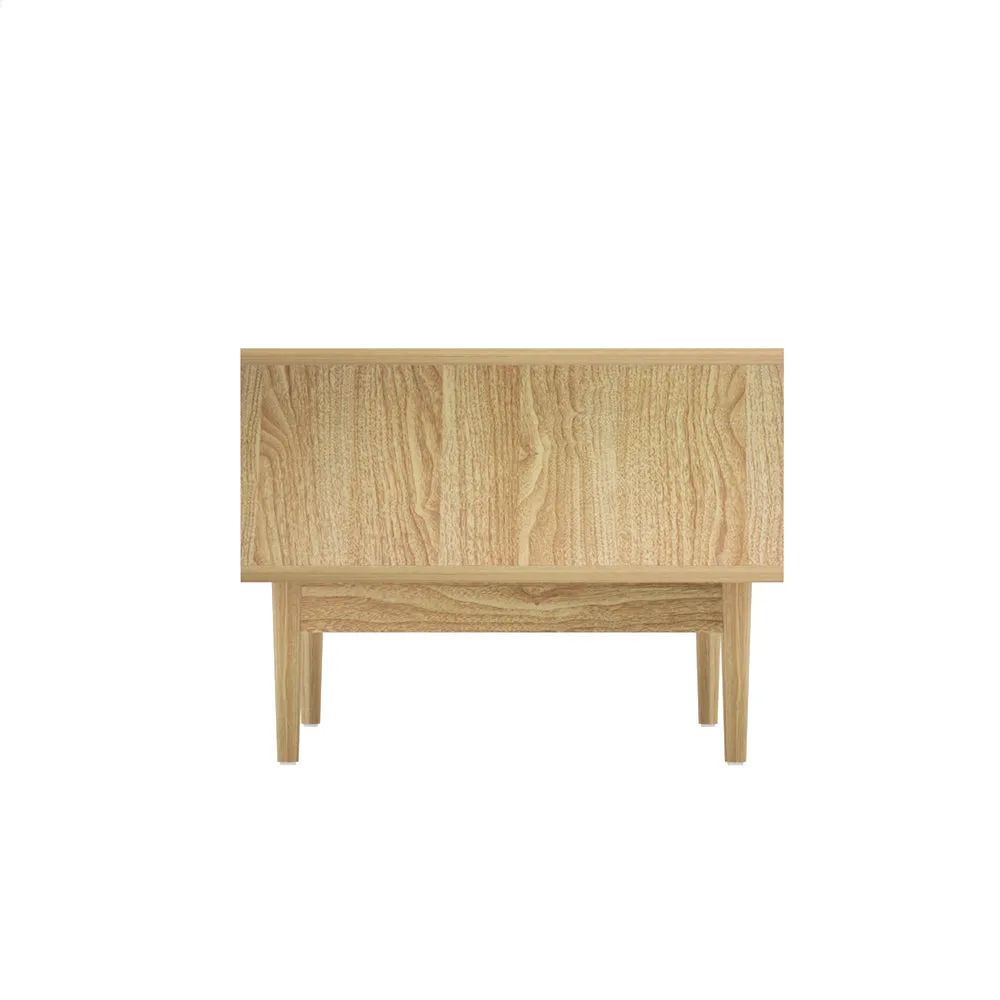 Artiss Rattan Coffee Table with Storage Drawers Shelf Modern Wooden Tables