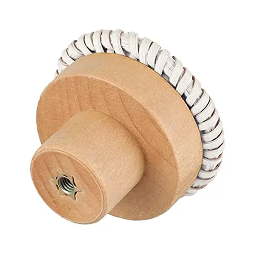 ATORSE® Boho Rattan Dresser Knobs Wooden Rattan Drawer Knobs for Dresser Home Door