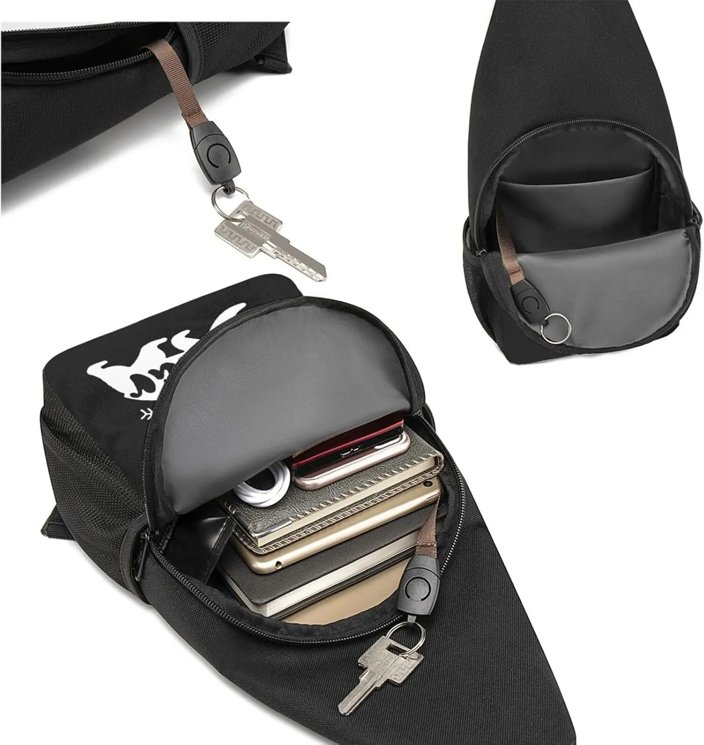 Auntie Bear Chest Pack Leisure Shoulder Crossbody Chest Bag
