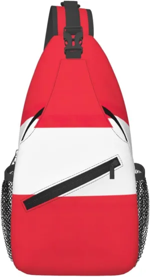 Austrian flag Foldie Crossbody Bag - Anti Theft Crossbody Bags and Small Sling Bags for Men and Women