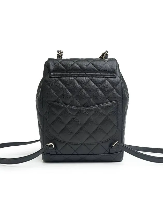 Backpack Calfskin Black Metal Early-bird special Complete collection Chanel Gold Shiny Grained