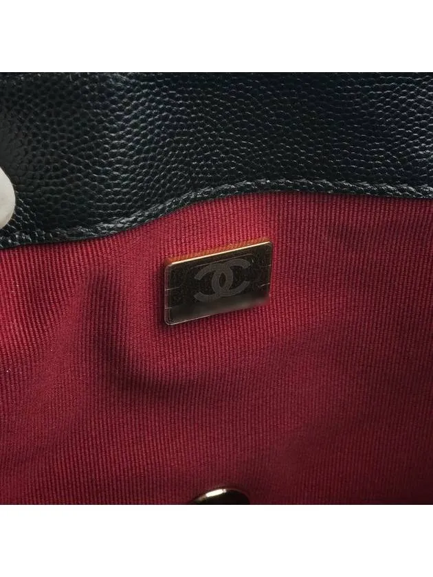 Backpack Calfskin Black Metal Early-bird special Complete collection Chanel Gold Shiny Grained