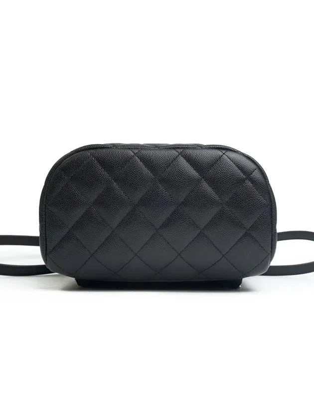 Backpack Calfskin Black Metal Early-bird special Complete collection Chanel Gold Shiny Grained