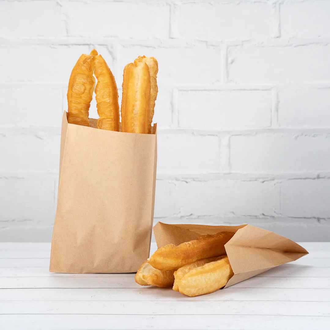 Bag Tek Kraft Paper French Fry / Snack Bag - 5" x 3" x 8 3/4" - 100 count box