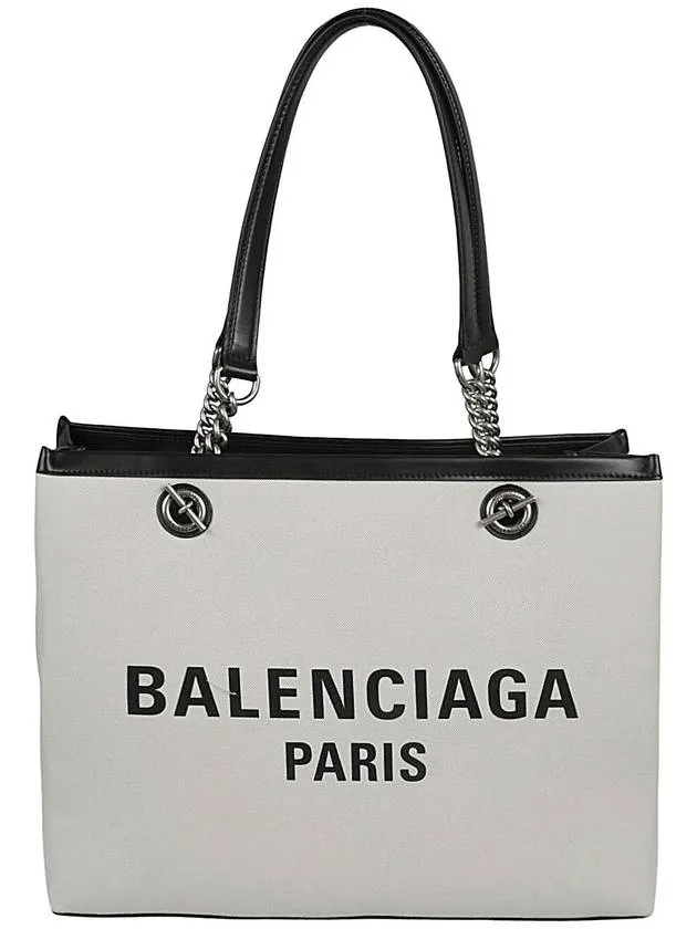 Bag White Canvas Tote Free Streamlined Positive feedback Duty Balenciaga