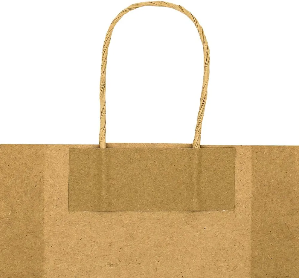 bagmad 100 Pack 5.25x3.25x8 Inch Small Red Gift Paper Bags with Handles Bulk, Kraft Bags, Craft Grocery Shopping Retail Party Favors Wedding Business Sacks (Red, 100pcs)