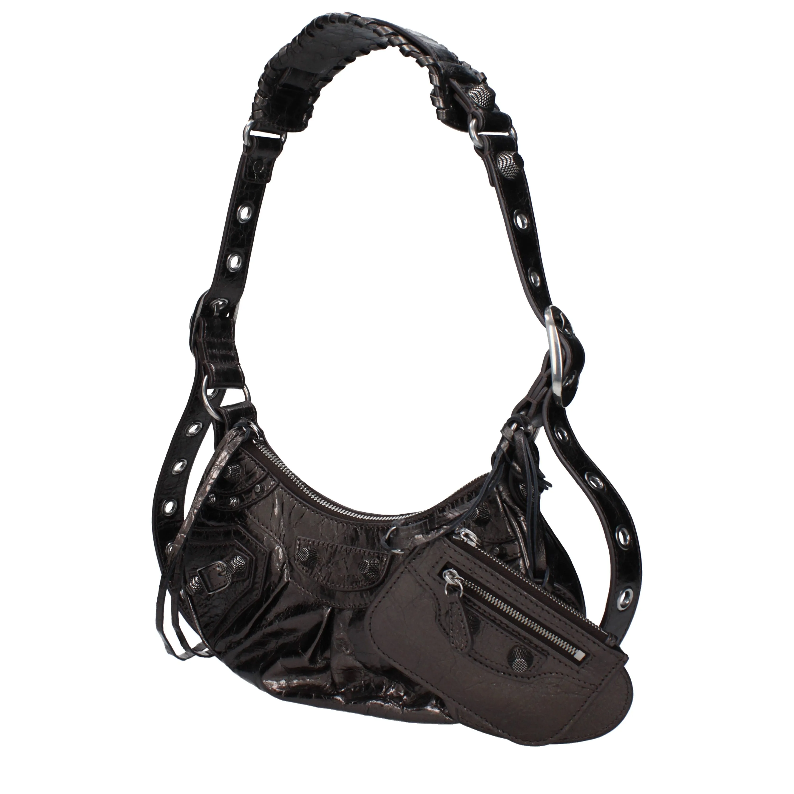 Balenciaga Shoulder Bags Women's Coddles Leather Brown/Bronze
