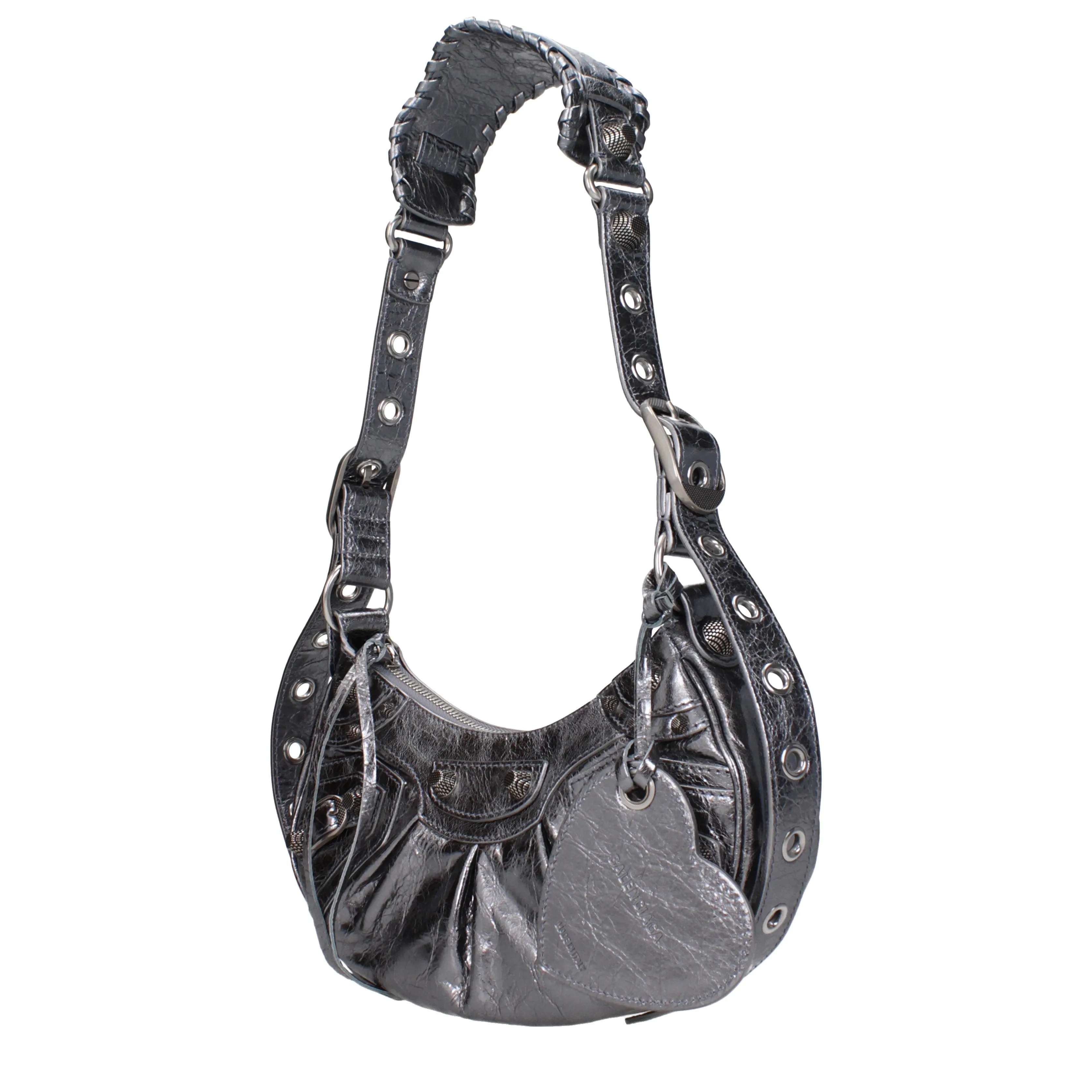 Balenciaga Shoulder Bags Women's Coddles Leather Silver