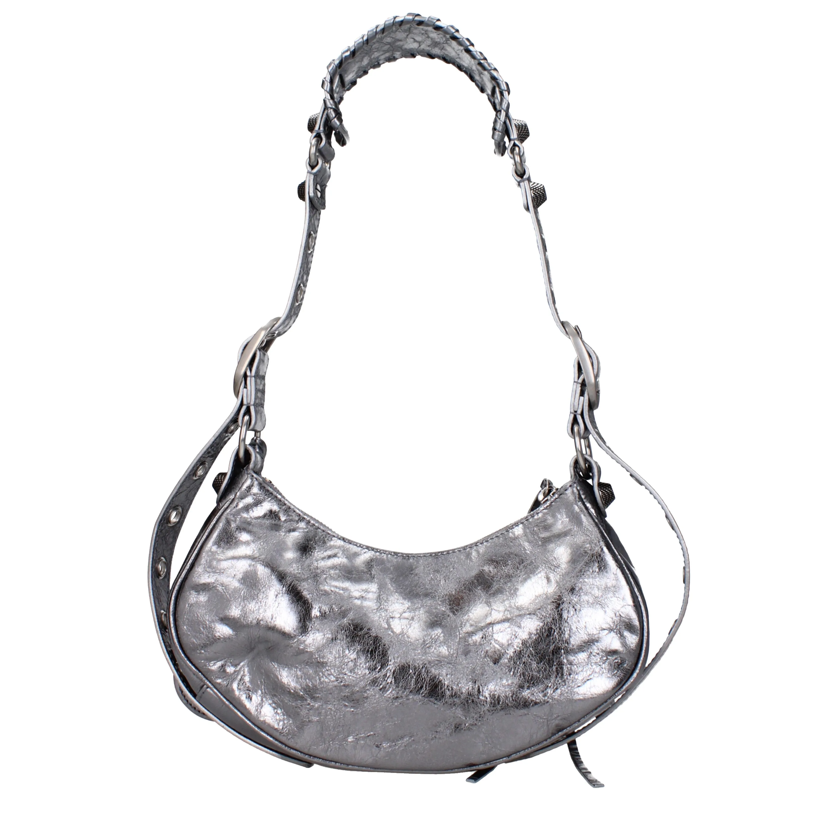 Balenciaga Shoulder Bags Women's Coddles Leather Silver