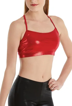 Balera Metallic Bra Top with Racerback for Girls & Women Perfect for Dance