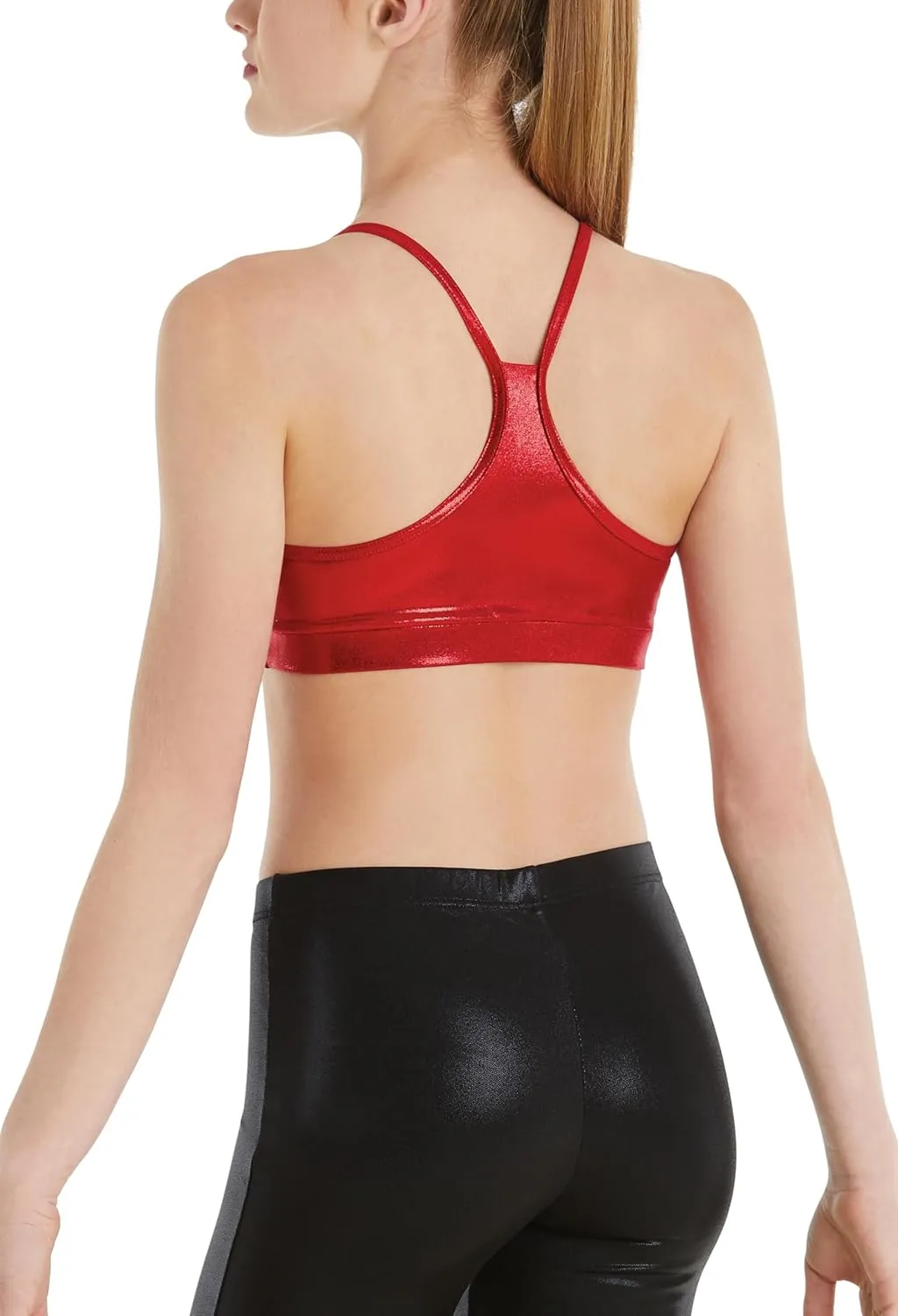 Balera Metallic Bra Top with Racerback for Girls & Women Perfect for Dance