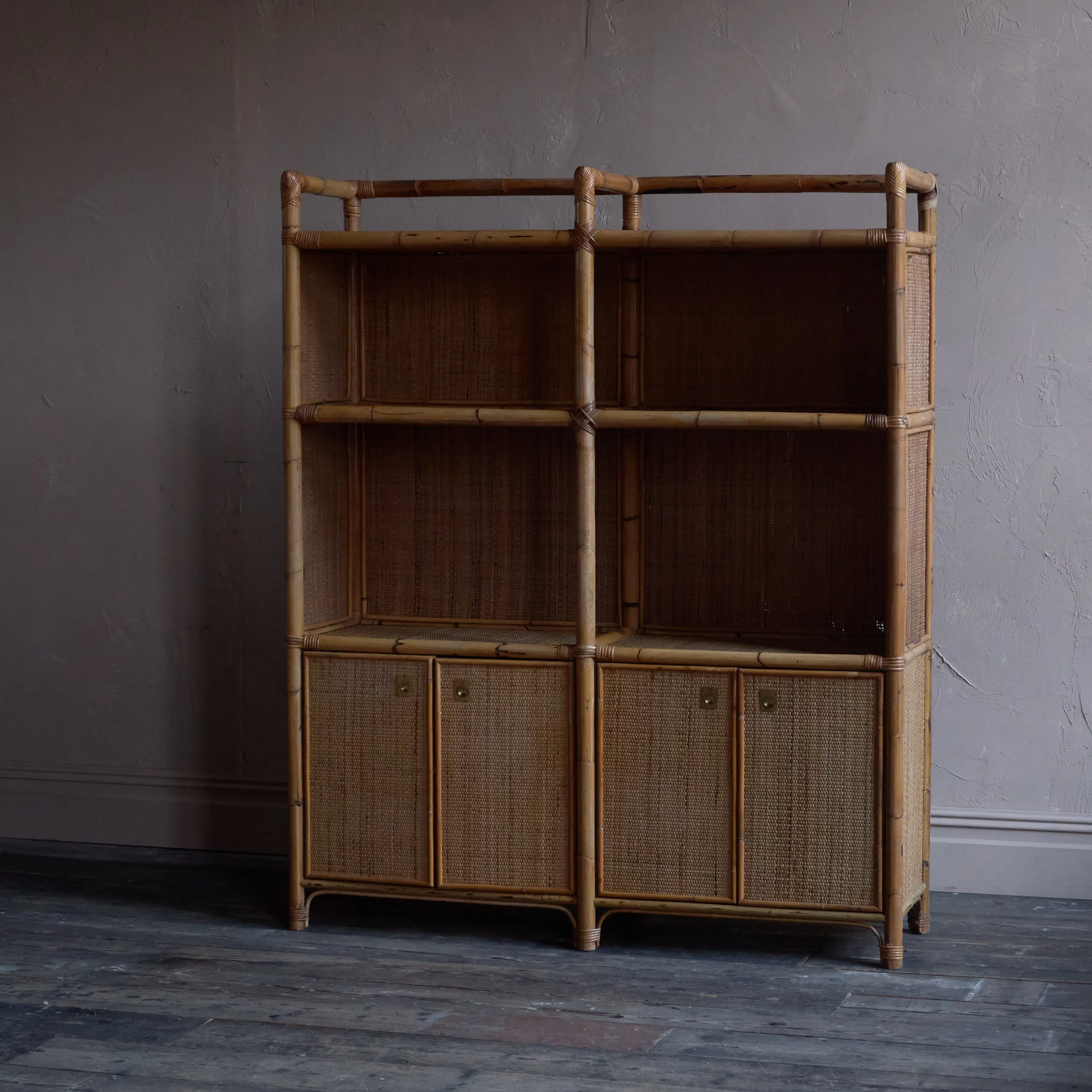 Bamboo Shelving Unit - attributed to Dal Vera