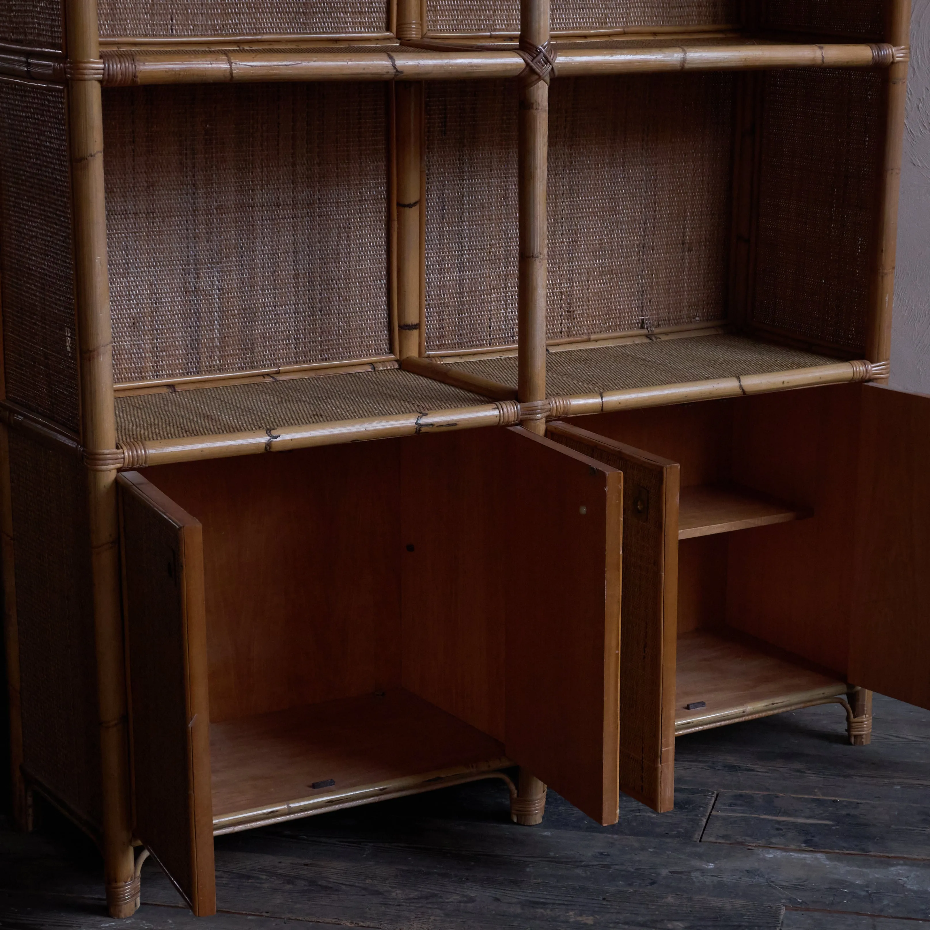 Bamboo Shelving Unit - attributed to Dal Vera