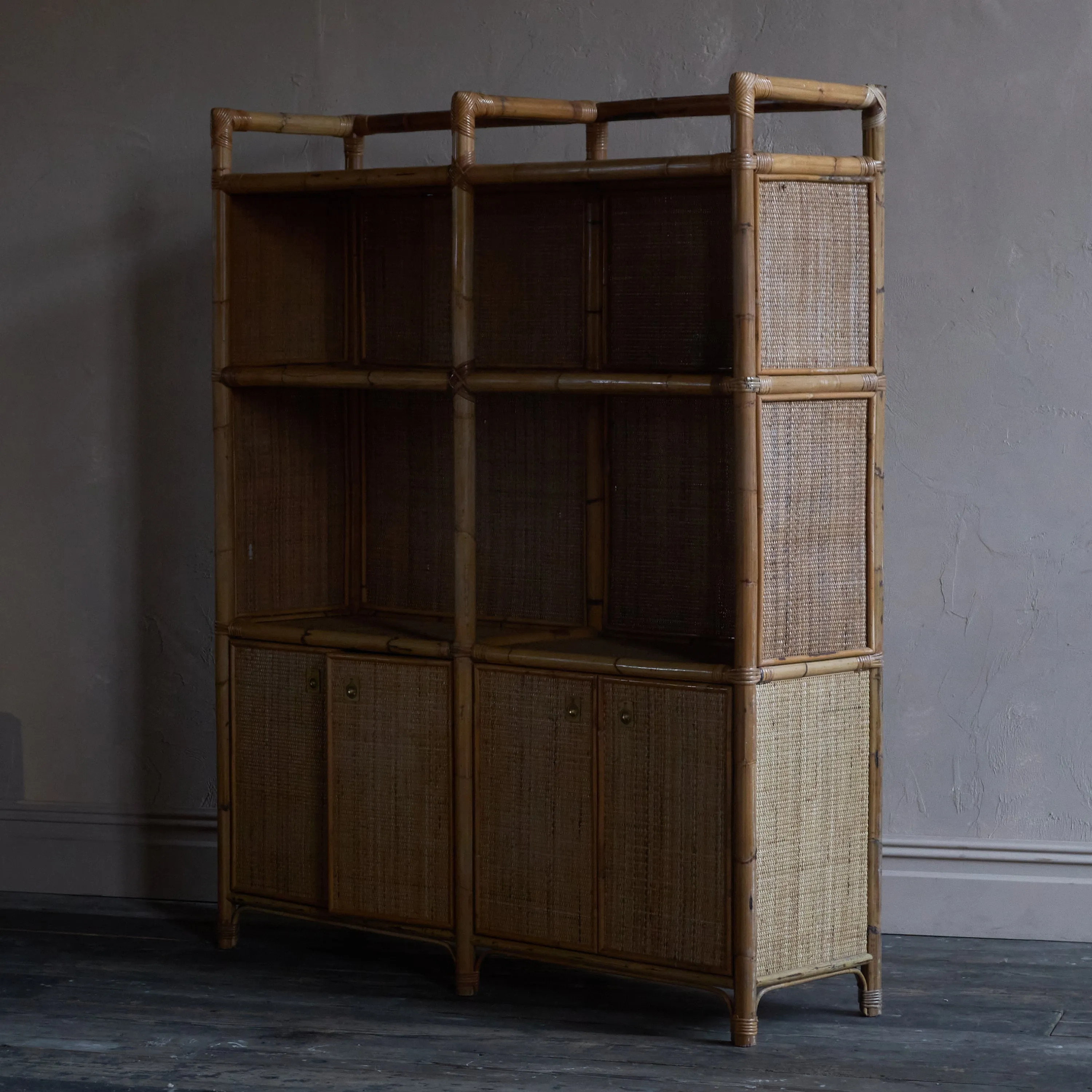 Bamboo Shelving Unit - attributed to Dal Vera