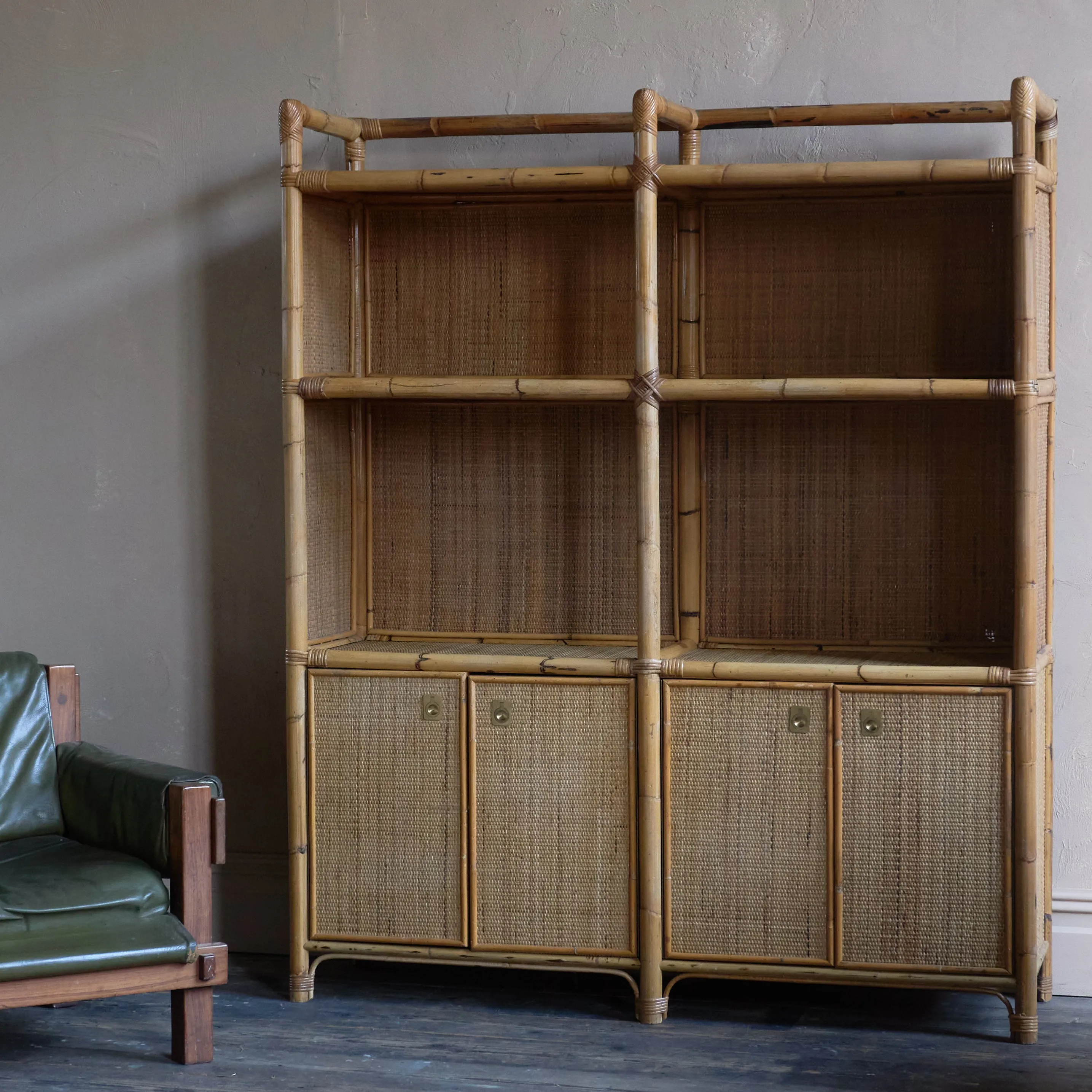 Bamboo Shelving Unit - attributed to Dal Vera