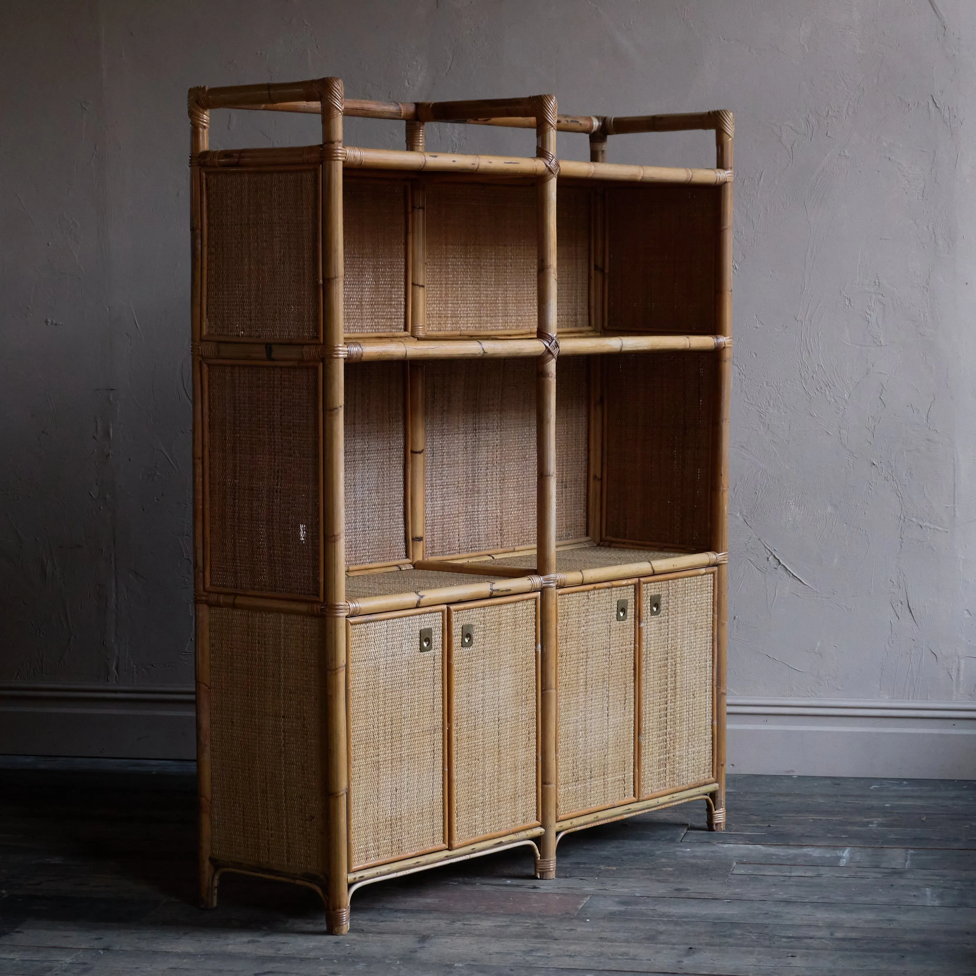 Bamboo Shelving Unit - attributed to Dal Vera