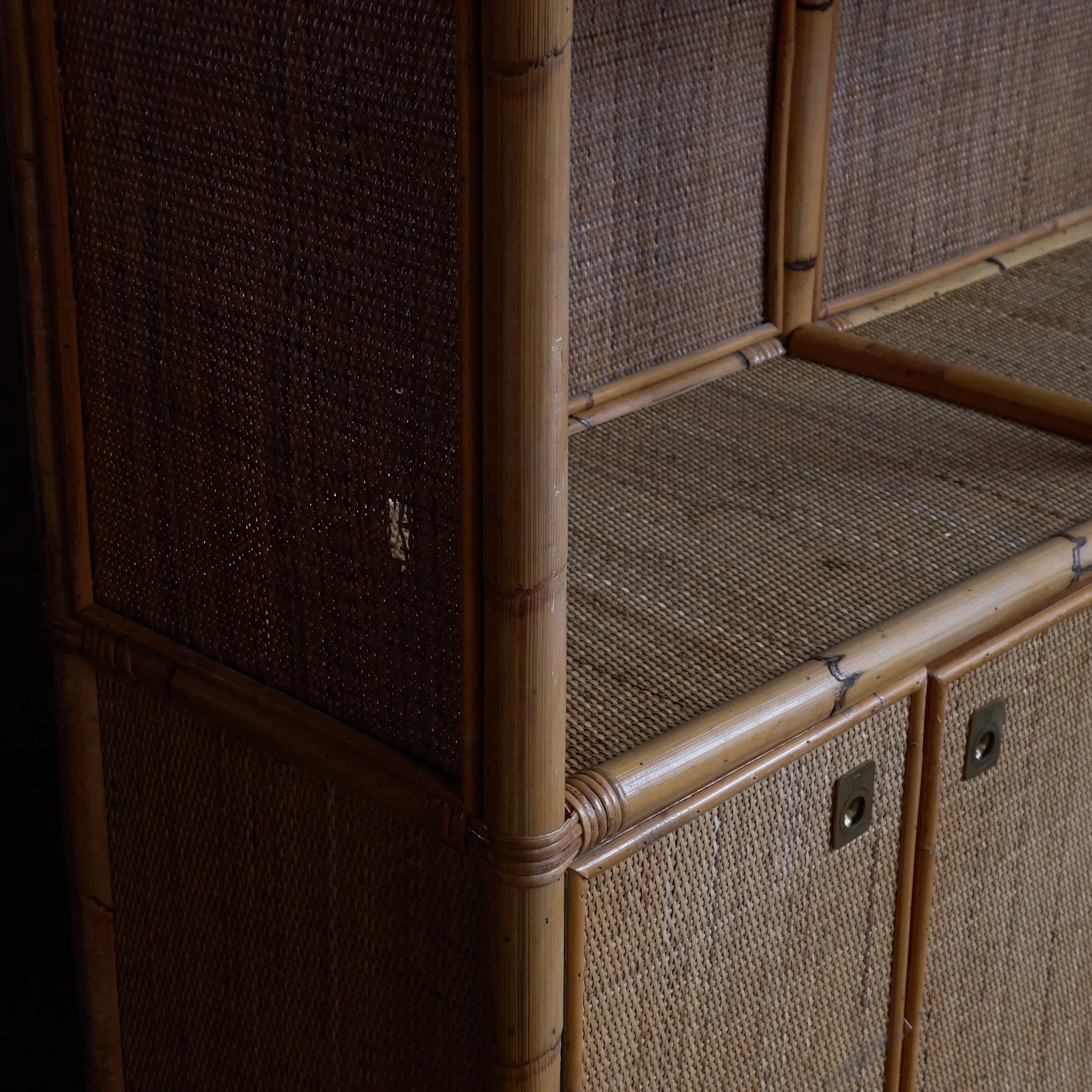 Bamboo Shelving Unit - attributed to Dal Vera