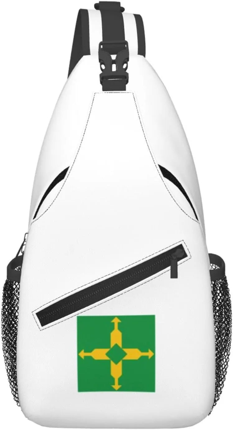Bandeira Do Distrito Federal (Brasil) Crossbody Bags For Women Men Chest Backpack Gym Shoulder Bag Travel Outdoor Sports Casual Crossbody Bags