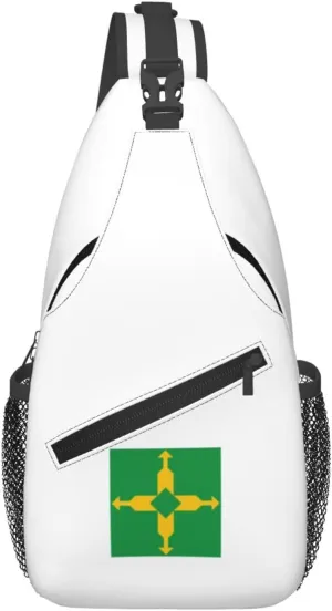 Bandeira Do Distrito Federal (Brasil) Crossbody Bags For Women Men Chest Backpack Gym Shoulder Bag Travel Outdoor Sports Casual Crossbody Bags