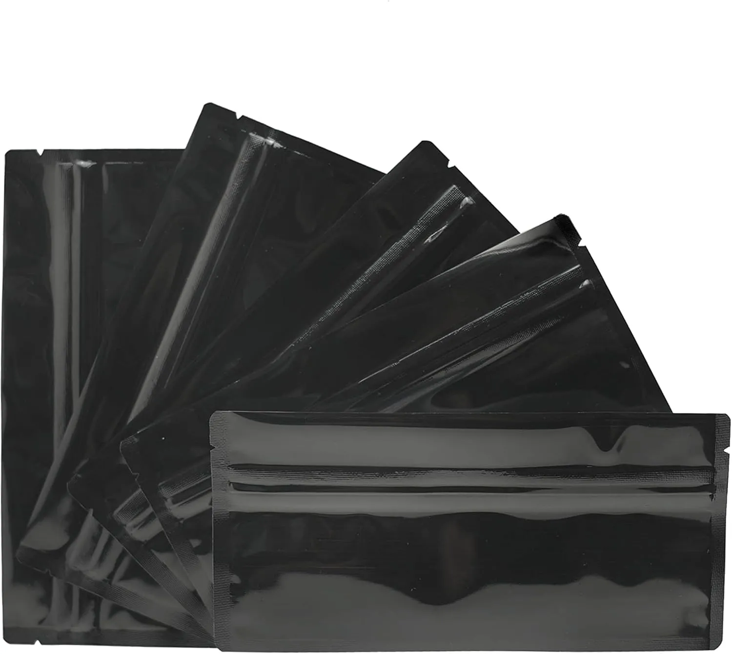 Barrier Bags #1: Black Mylar Clear Front Resealable Foil Pouches, Perfect Ziplock Bags for Food Storage & Small Product, Durable Ziplock Closures – Premium Storage Supplies 100 pcs