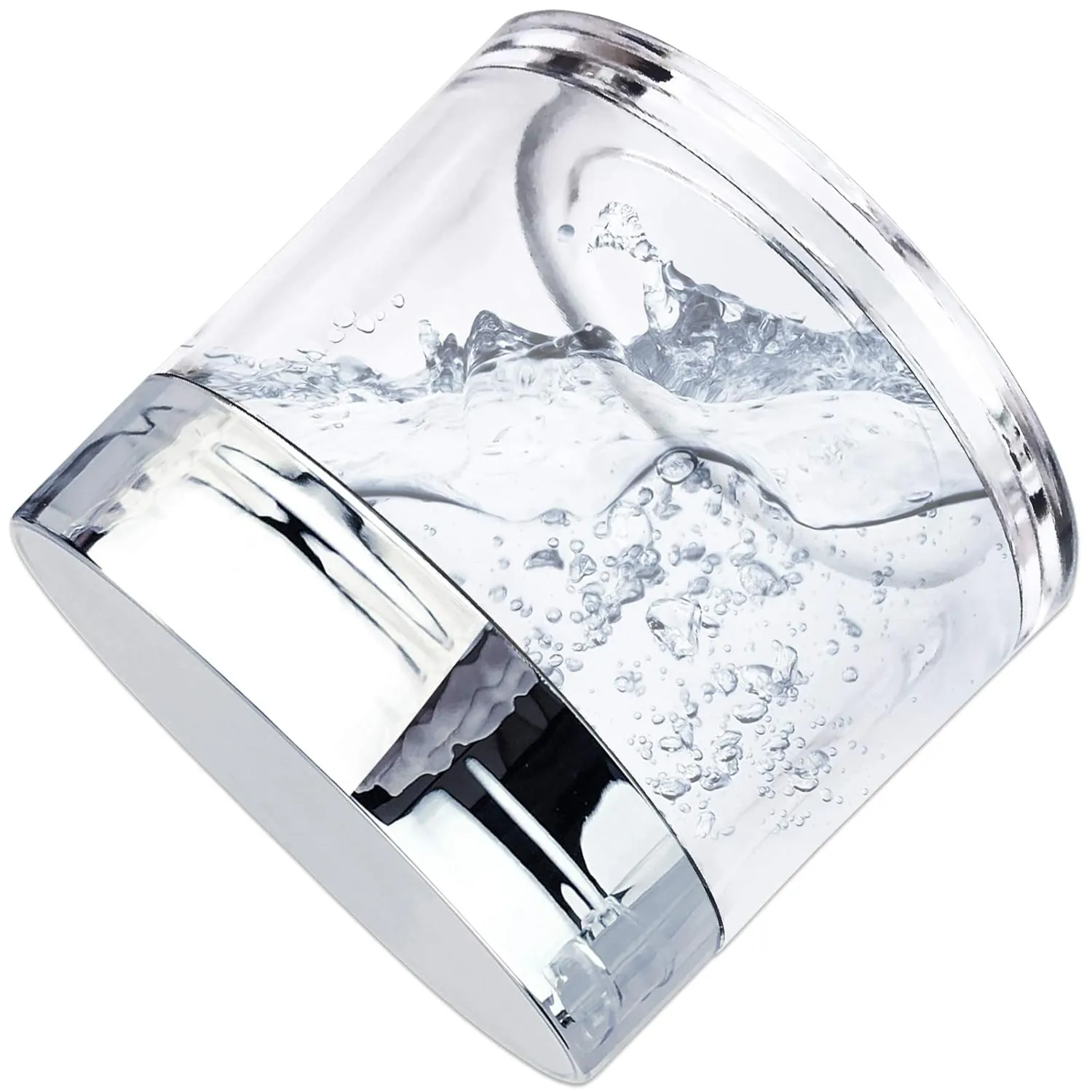 Beauticom 30g/30ml (1 fl. oz.) Double Wall Clear Plastic Leak Proof Jars with Flat Top Lids for Creams, Lotions, Make Up, Powders, Glitters, and more... (Color: Metallic Silver Lid, Pieces: 24)