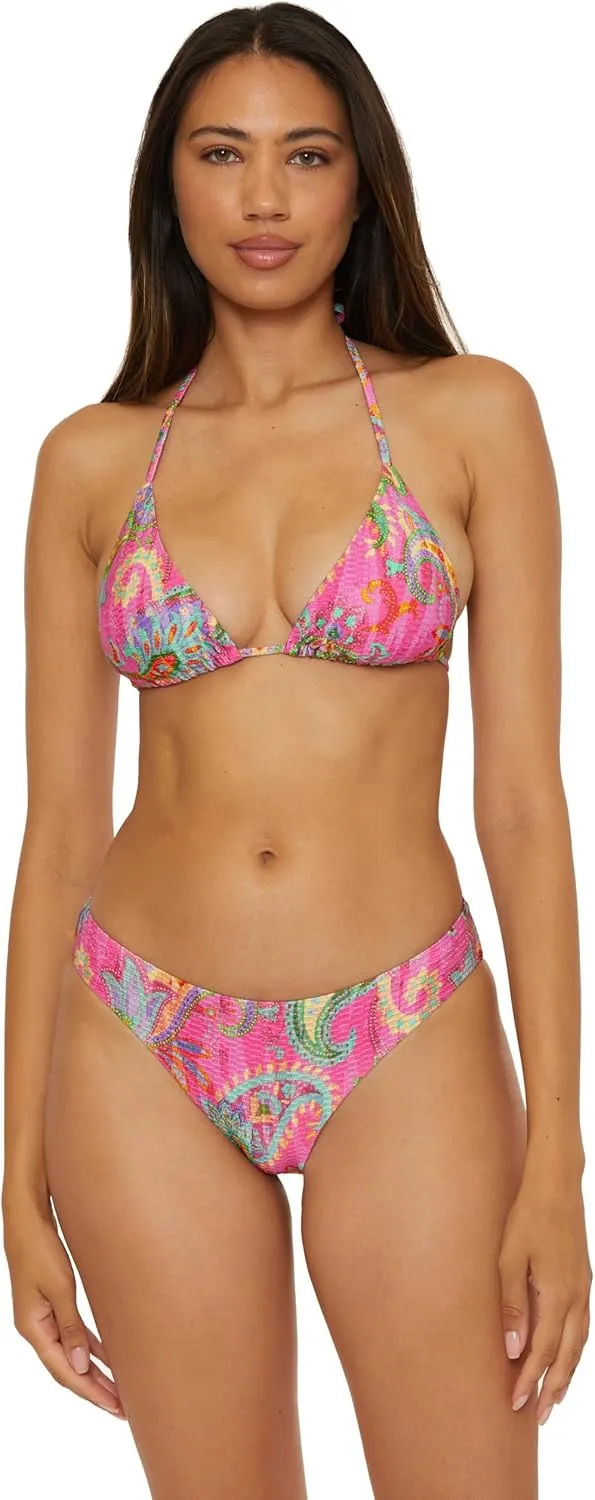 BECCA Women's Polynesia Triangle Bikini Top, Adjustable, Tie Back, Swimwear Separates