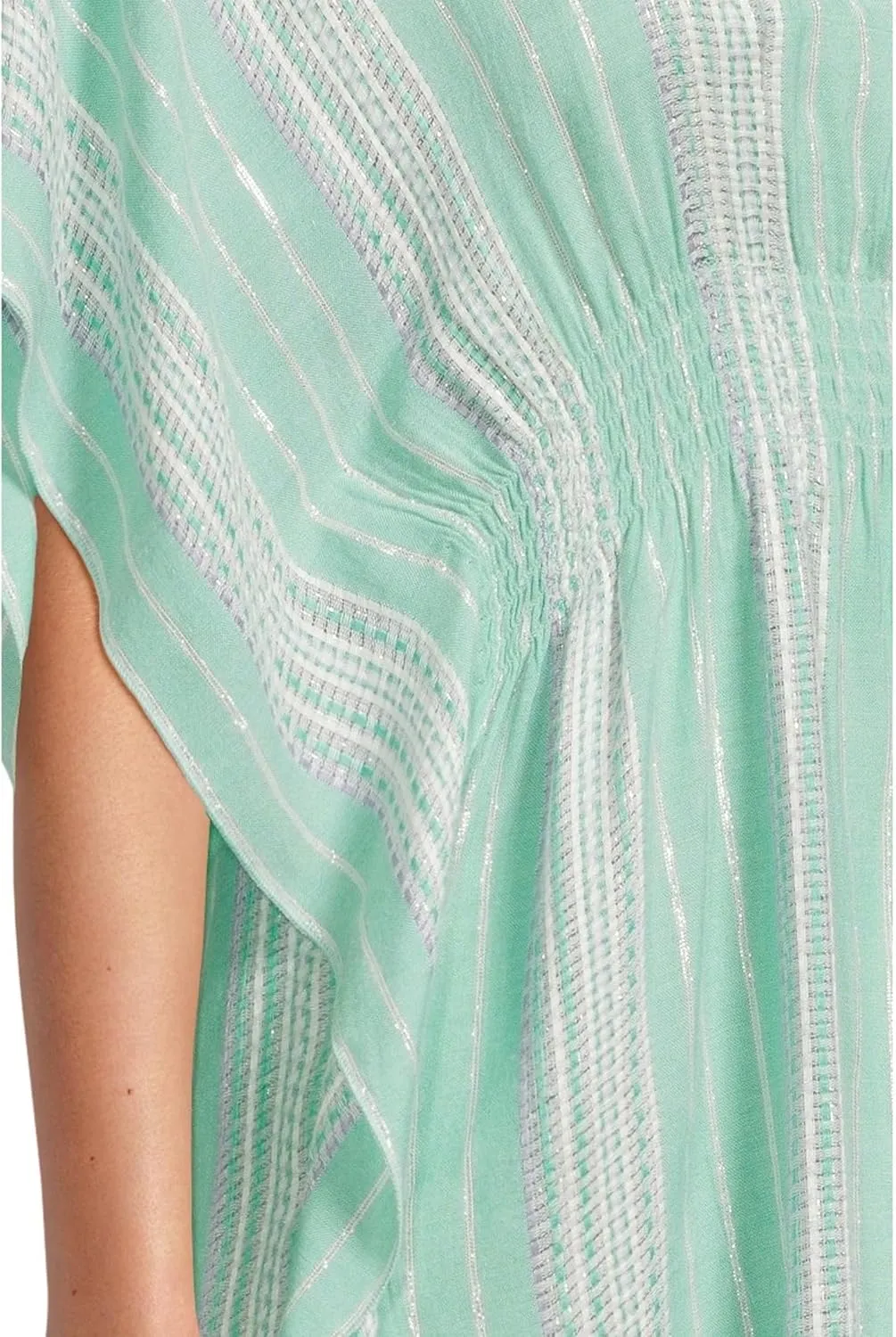 BECCA Women's Radiance Woven Tunic, Plunge V-Neck, Casual, Beach Cover Ups