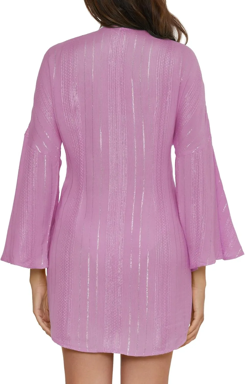BECCA Women's Standard Radiance V-Neck Tunic, Casual, Beach Cover Ups