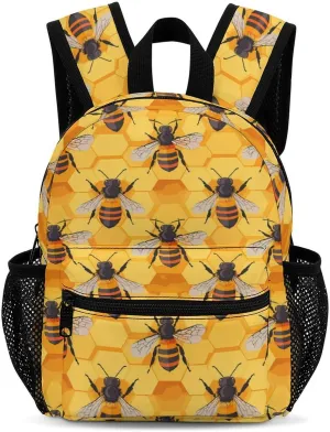 Bees Backpack Cute Laptop Bag Mini Shoulder Bags Travel Casual Daypacks 13 Inch