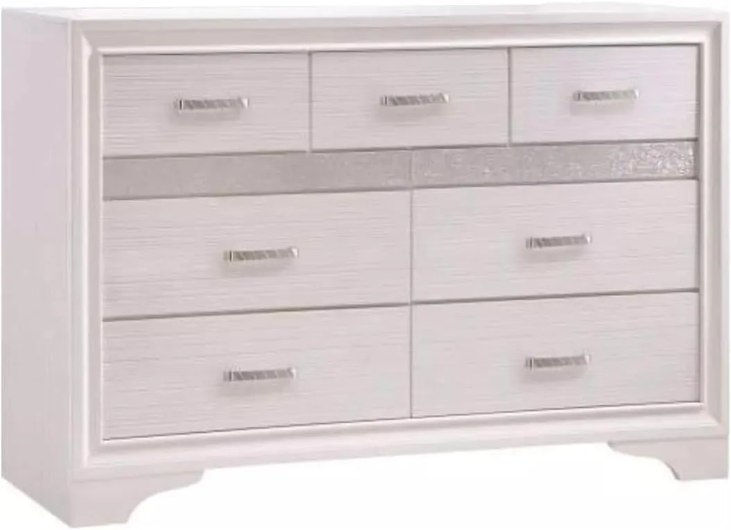 Benjara Benzara Wooden Dresser with Hidden Jewelry Tray, White,