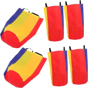 BESPORTBLE 6Pcs Jumping Race Bags Team Game Double Design for Outdoor Fun and Family Activities Assorted Color