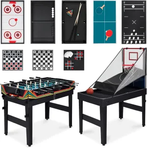 Best Choice Products 13-in-1 Combo Game Table Set for Home, Game Room, Friends & Family w/Ping Pong, Foosball, Basketball, Air Hockey, Archery, Chess, Checkers, Shuffleboard, Bowling