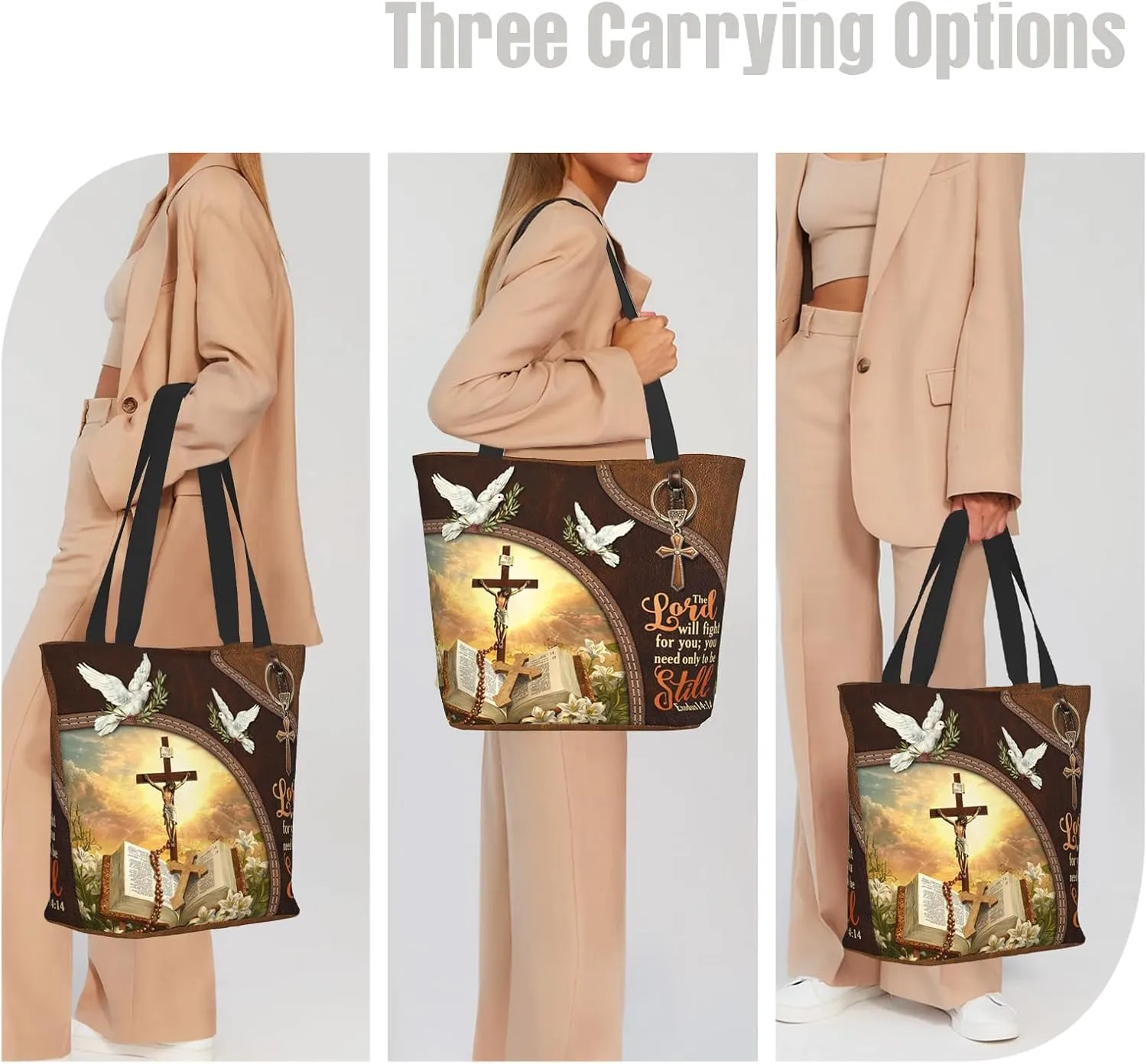 Bible Tote Bags for Women Christian Gifts Religious Church Shoulder Bag