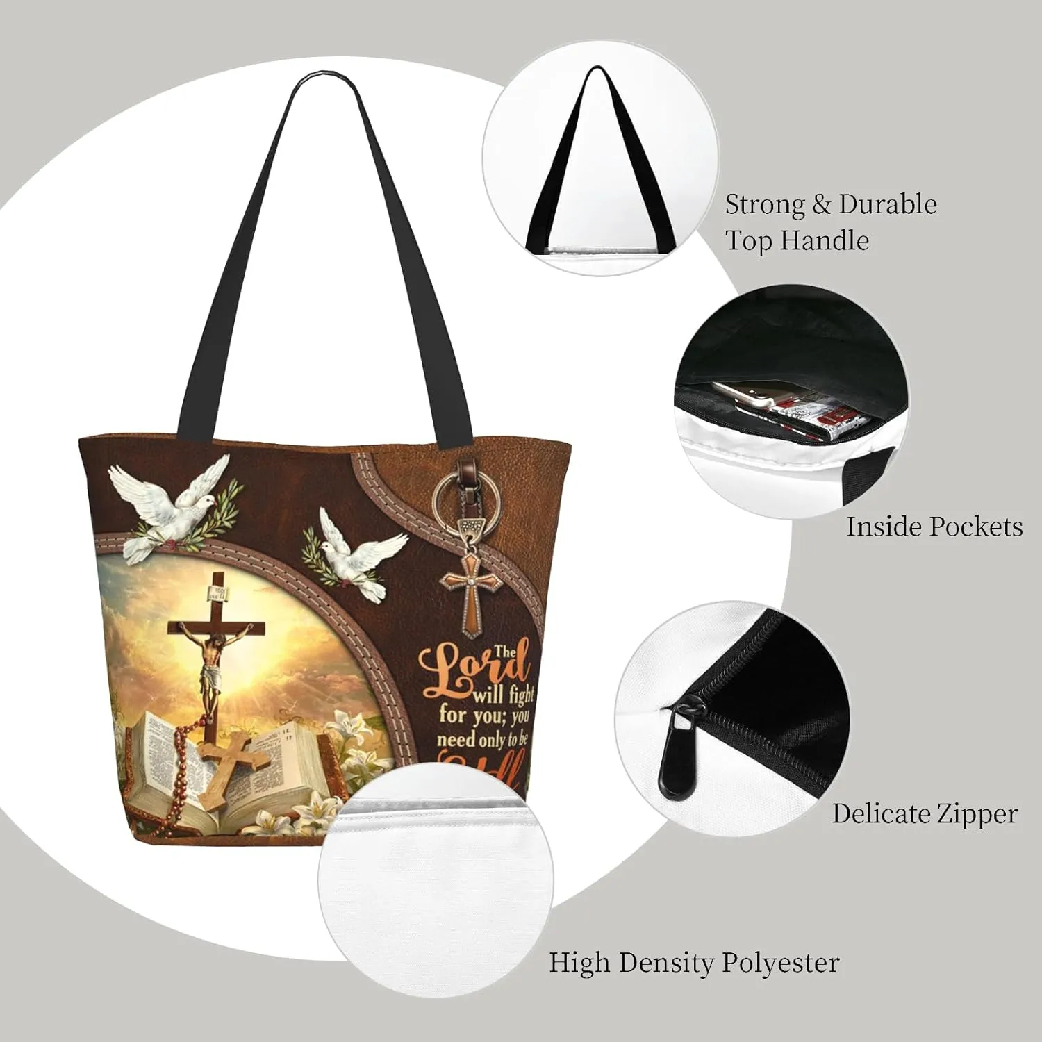 Bible Tote Bags for Women Christian Gifts Religious Church Shoulder Bag