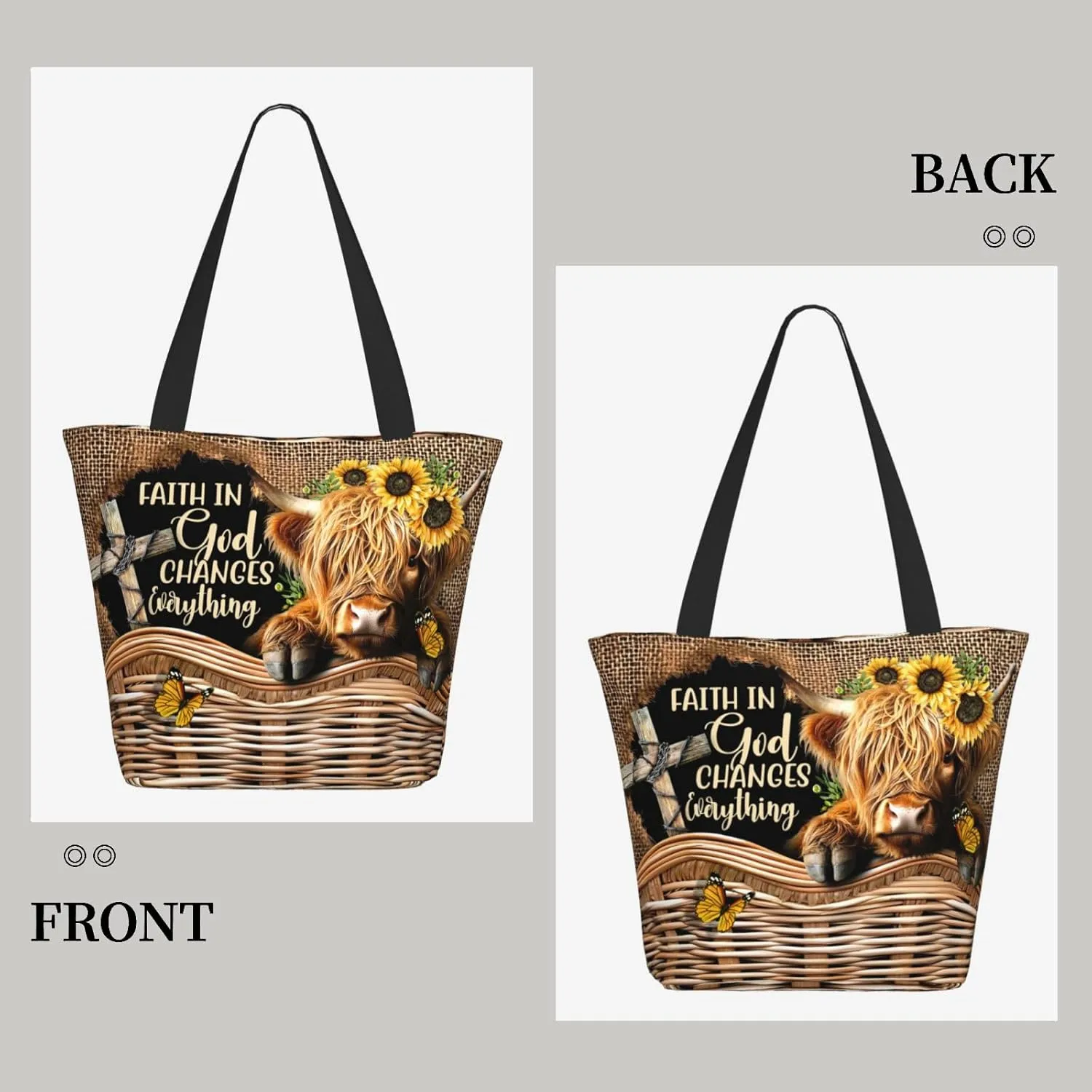 Bible Tote Bags for Women Christian Gifts Religious Church Shoulder Bag