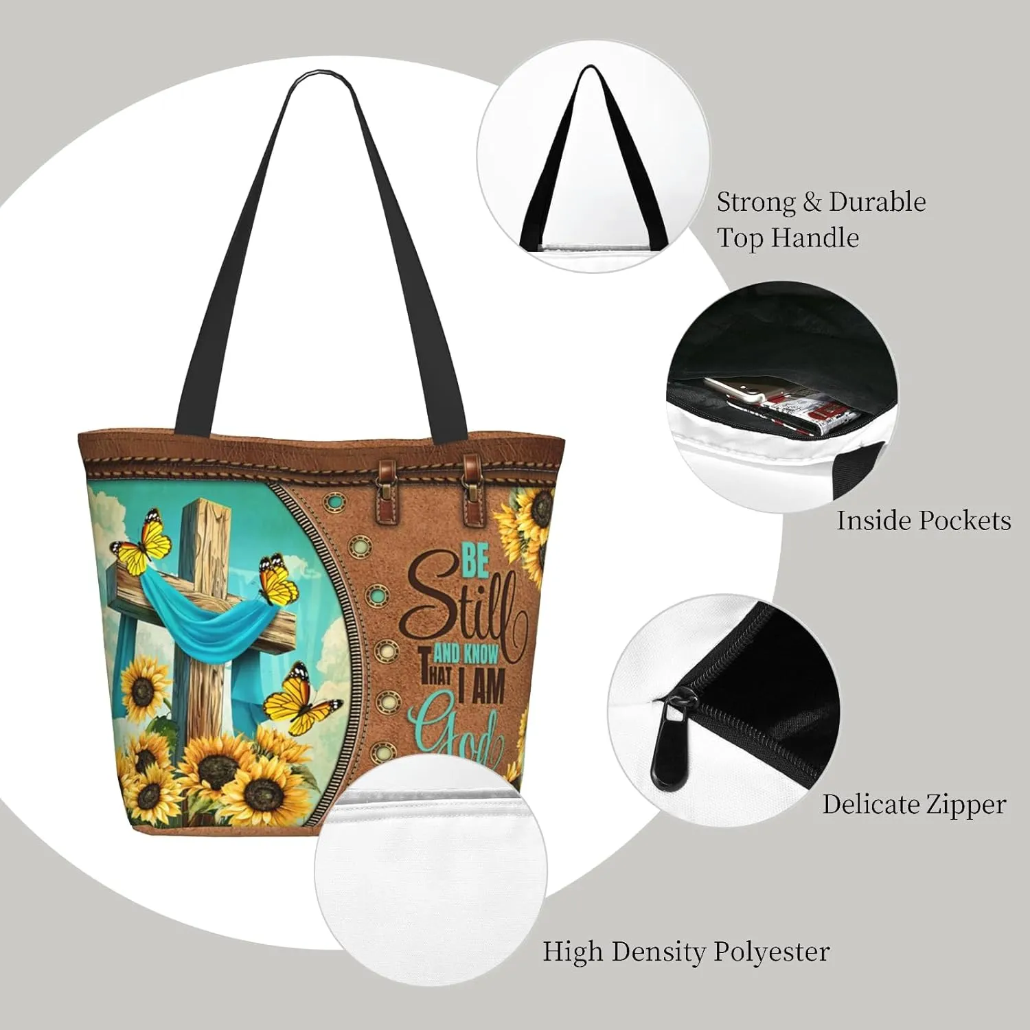 Bible Tote Bags for Women Christian Gifts Religious Church Shoulder Bag