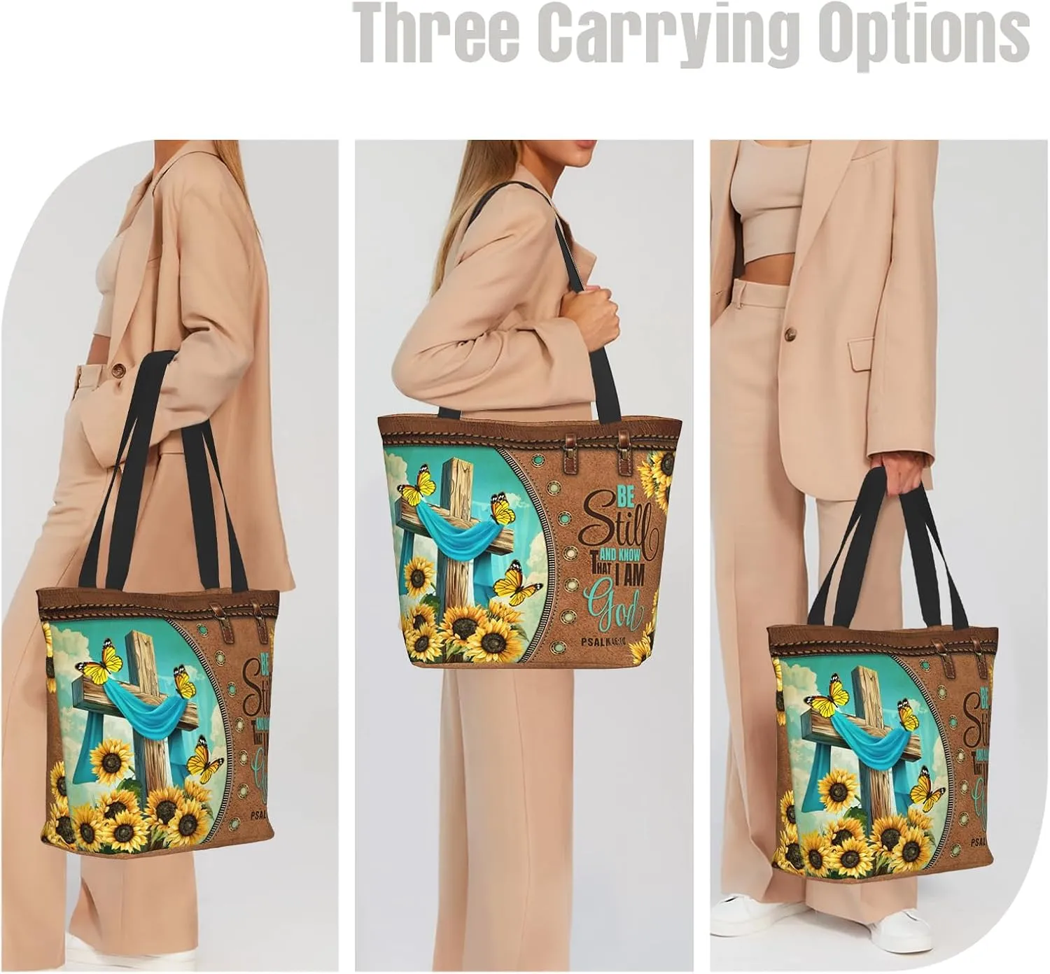 Bible Tote Bags for Women Christian Gifts Religious Church Shoulder Bag